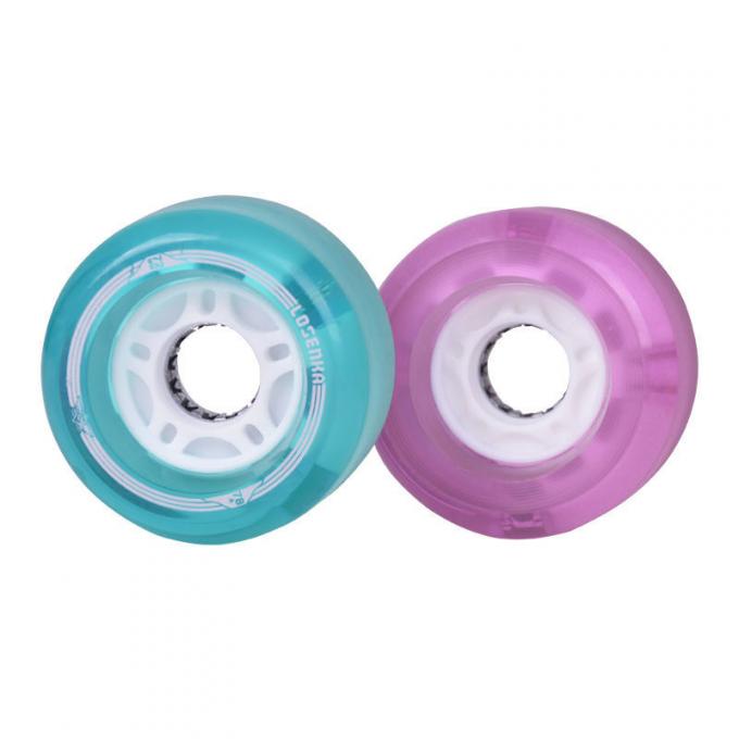 Wholesale Light up LED Transparent Custom PU Cruiser Skateboard Wheels