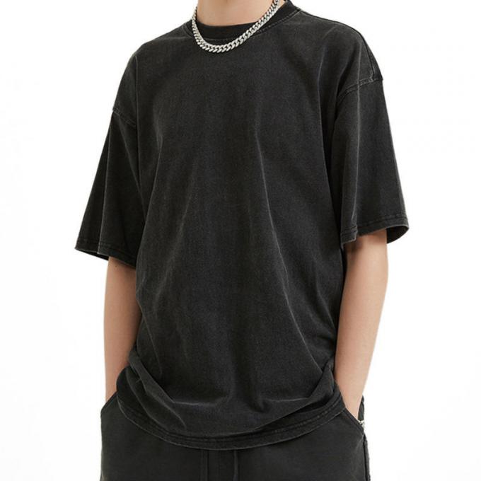 2022 Cotton Printing 100% Cotton Hip Hop Drop Shoulder Oversize T Shirt